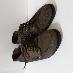 Sperry top sider leather ankle booties brown Lace-up men 11 casual y2k retro